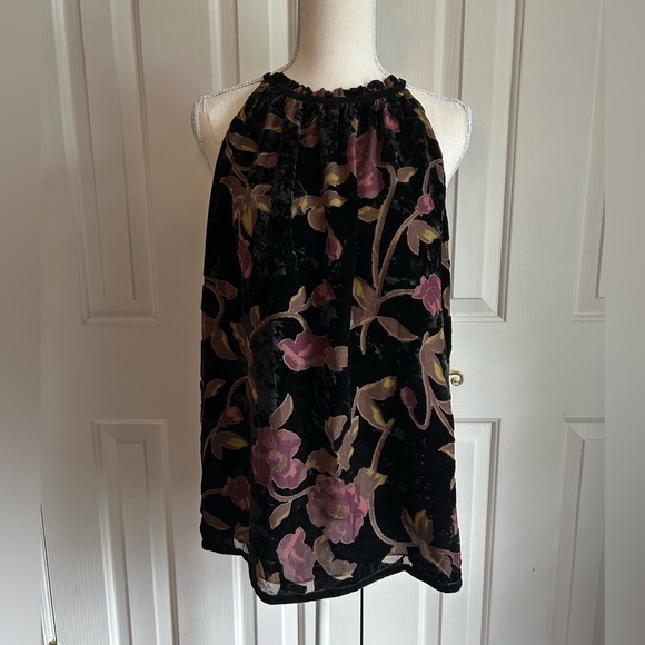 MAX STUDIO Women Sleeveless Blouse, Lined, Rayon and Velvet, Pink, Black… - Picture 1 of 6